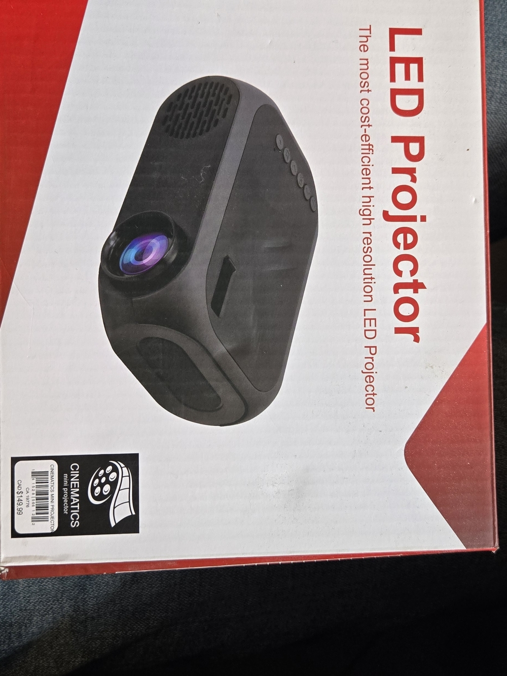 Portable Black LED Projector - Compact Home & Travel Entertainment